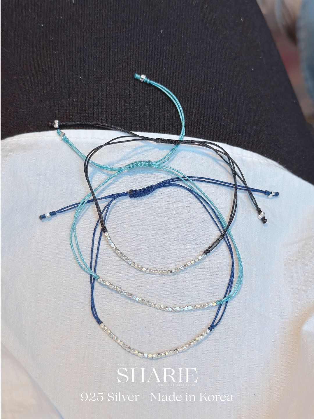 #727丨Mini Silver Beads Braided Bracelet丨925 Silver