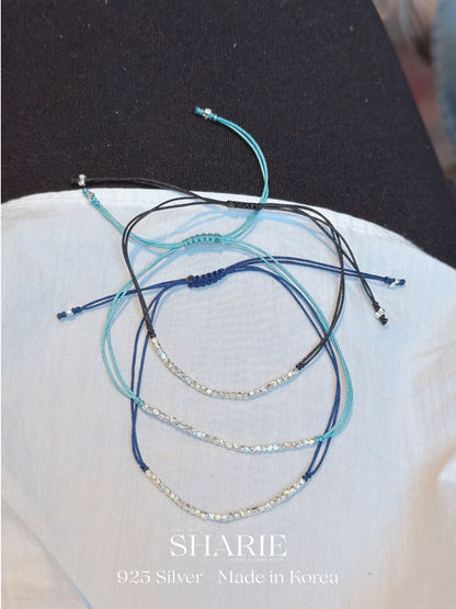 #727丨Mini Silver Beads Braided Bracelet丨925 Silver