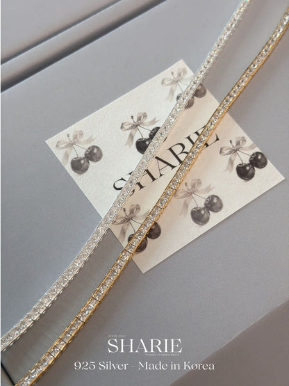 #605 | 3mm Channel Set CZ Tennis Bracelet ☐ 迫鑲 | 925 Silver