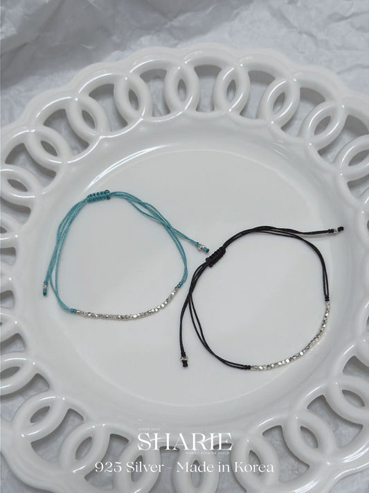 #727丨Mini Silver Beads Braided Bracelet丨925 Silver