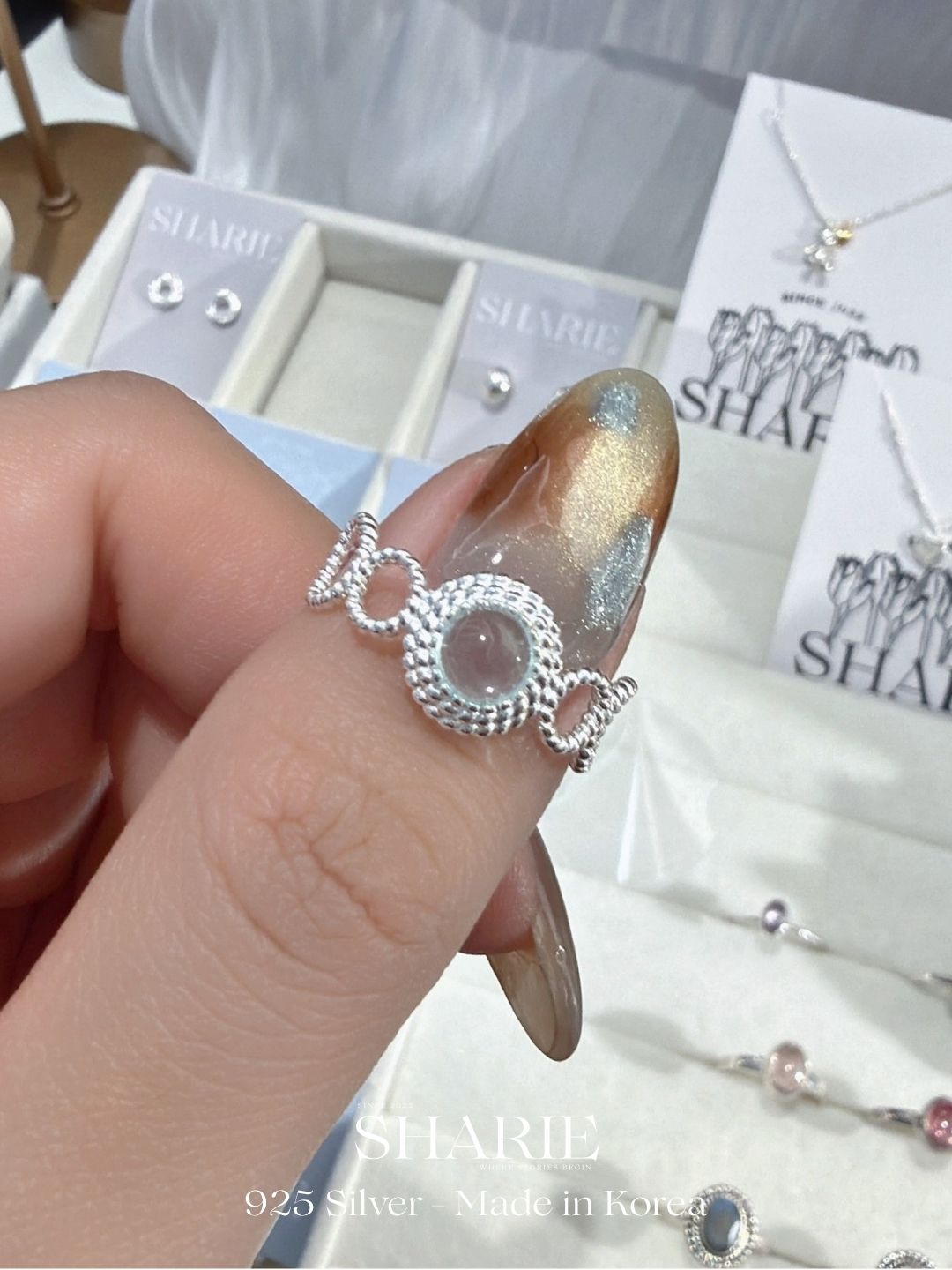 #354 | Aqua Ice Ring | 925 Silver