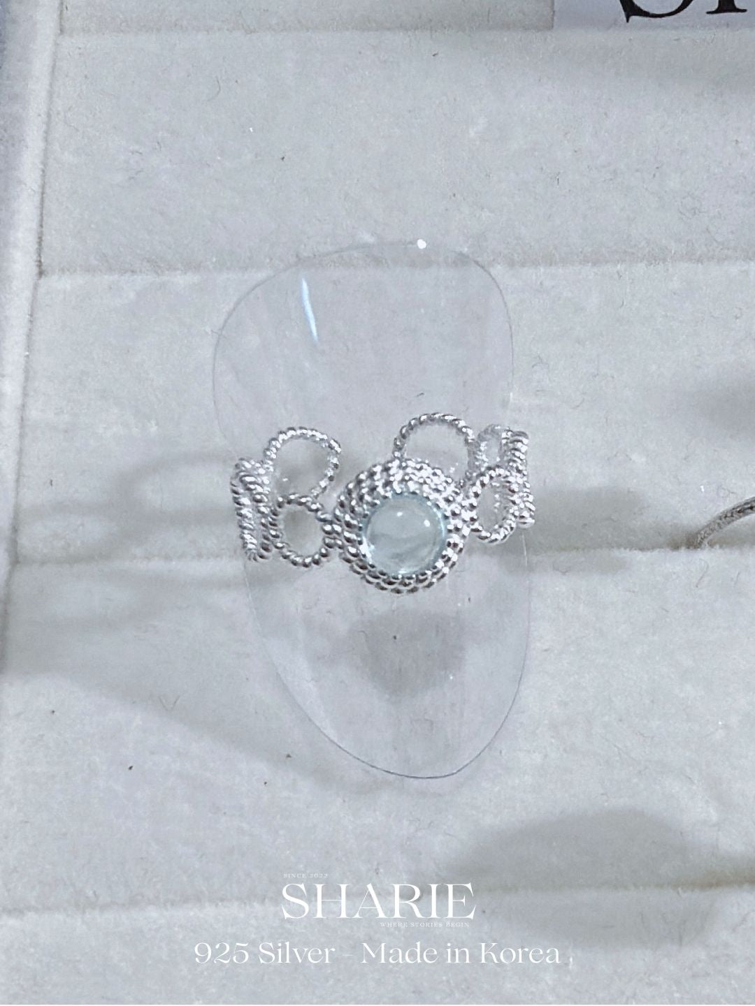 #354 | Aqua Ice Ring | 925 Silver