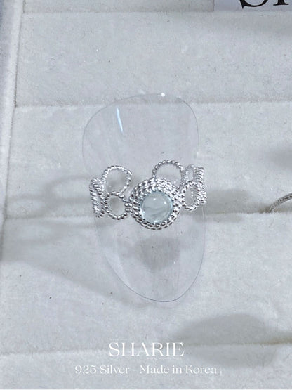 #354 | Aqua Ice Ring | 925 Silver