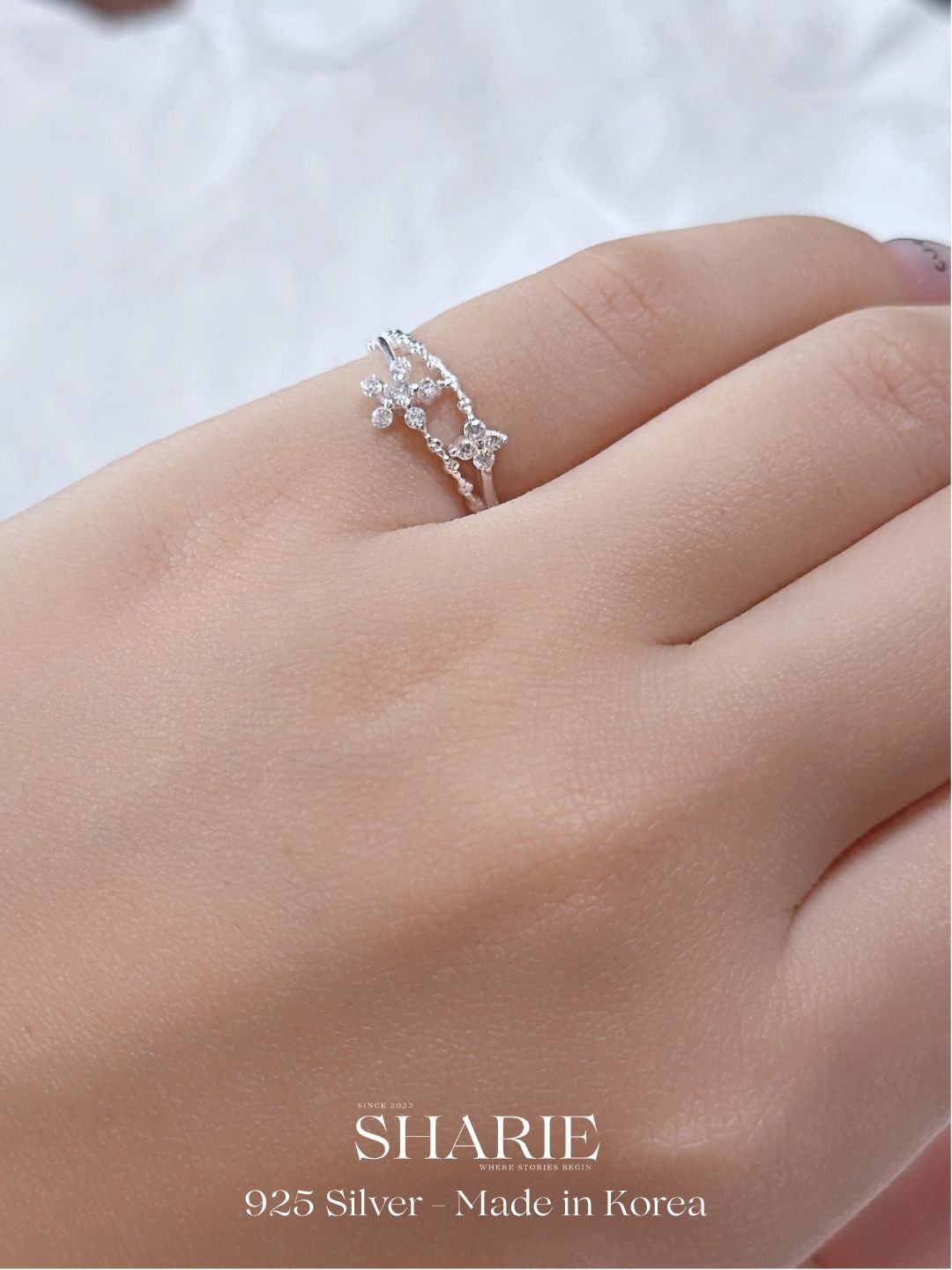 Little Flower Pinky Ring 尾戒 | 925 Silver