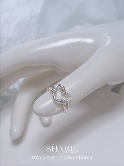 #640 | Twisted Heart Ring | 925 Silver
