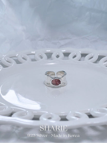 #628 | Sweet Ribbon Rose Quartz Ring | 925 Silver