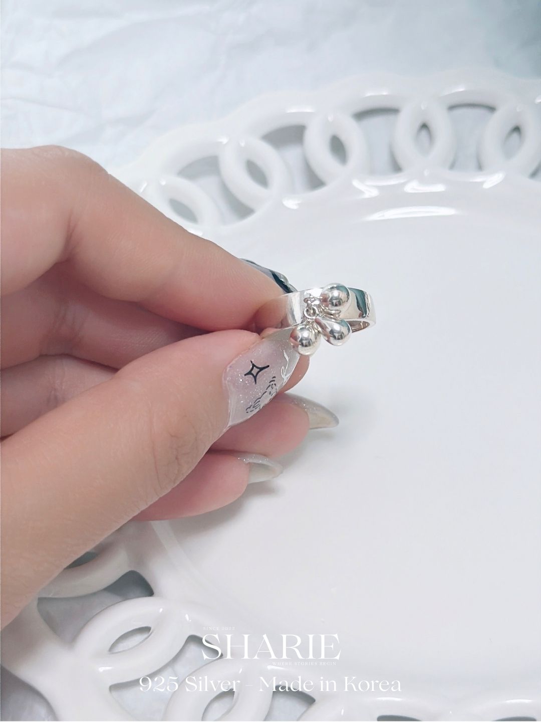 #355 | Dangle Bubble Ring | 925 Silver