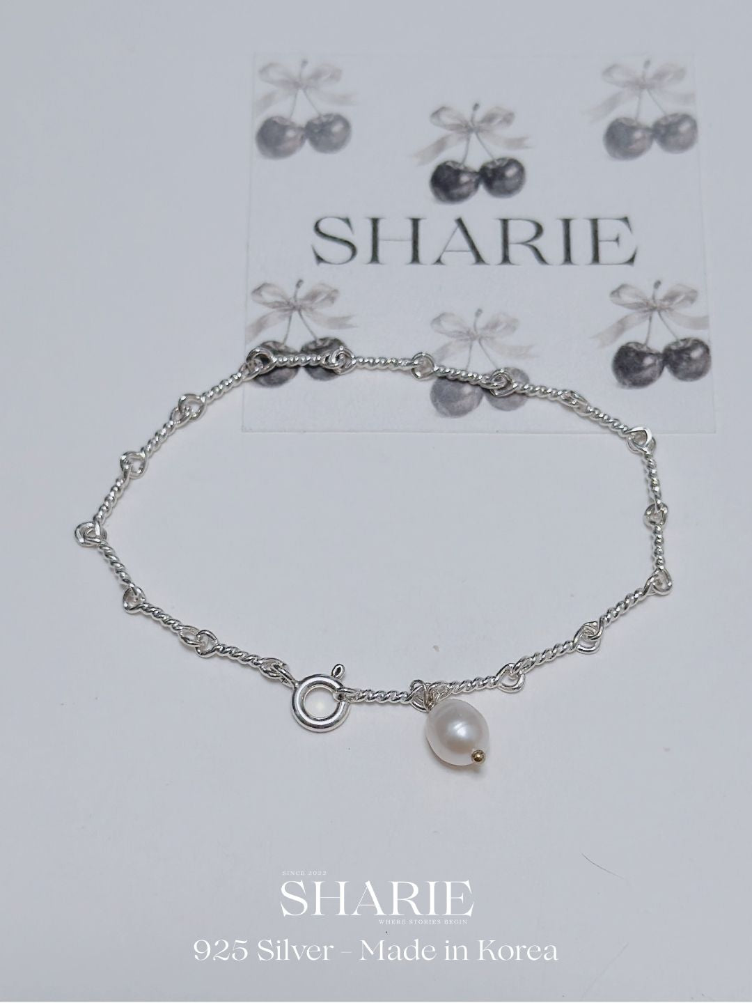 #439 | Freshwater Pearl Twisted Bracelet | 925 Silver