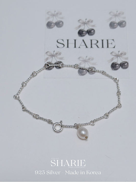 #439 | Freshwater Pearl Twisted Bracelet | 925 Silver