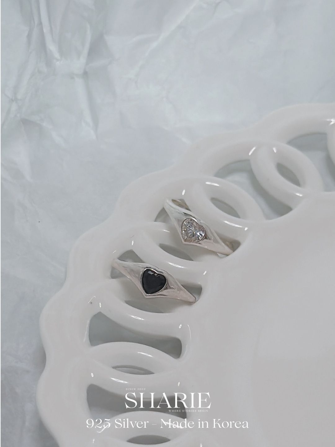 #559 | Heart Cubic Zirconia Ring | 925 Silver