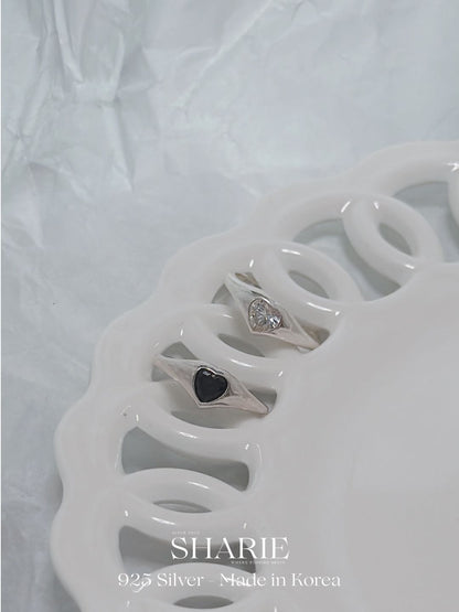 #559 | Heart Cubic Zirconia Ring | 925 Silver
