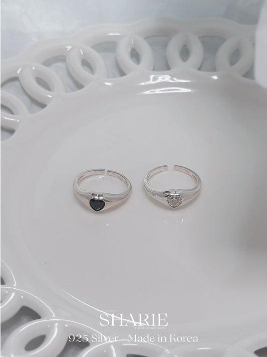 #559 | Heart Cubic Zirconia Ring | 925 Silver