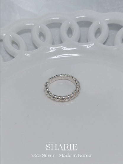 #550 | Classic and Solid Rope Ring | 925 Silver