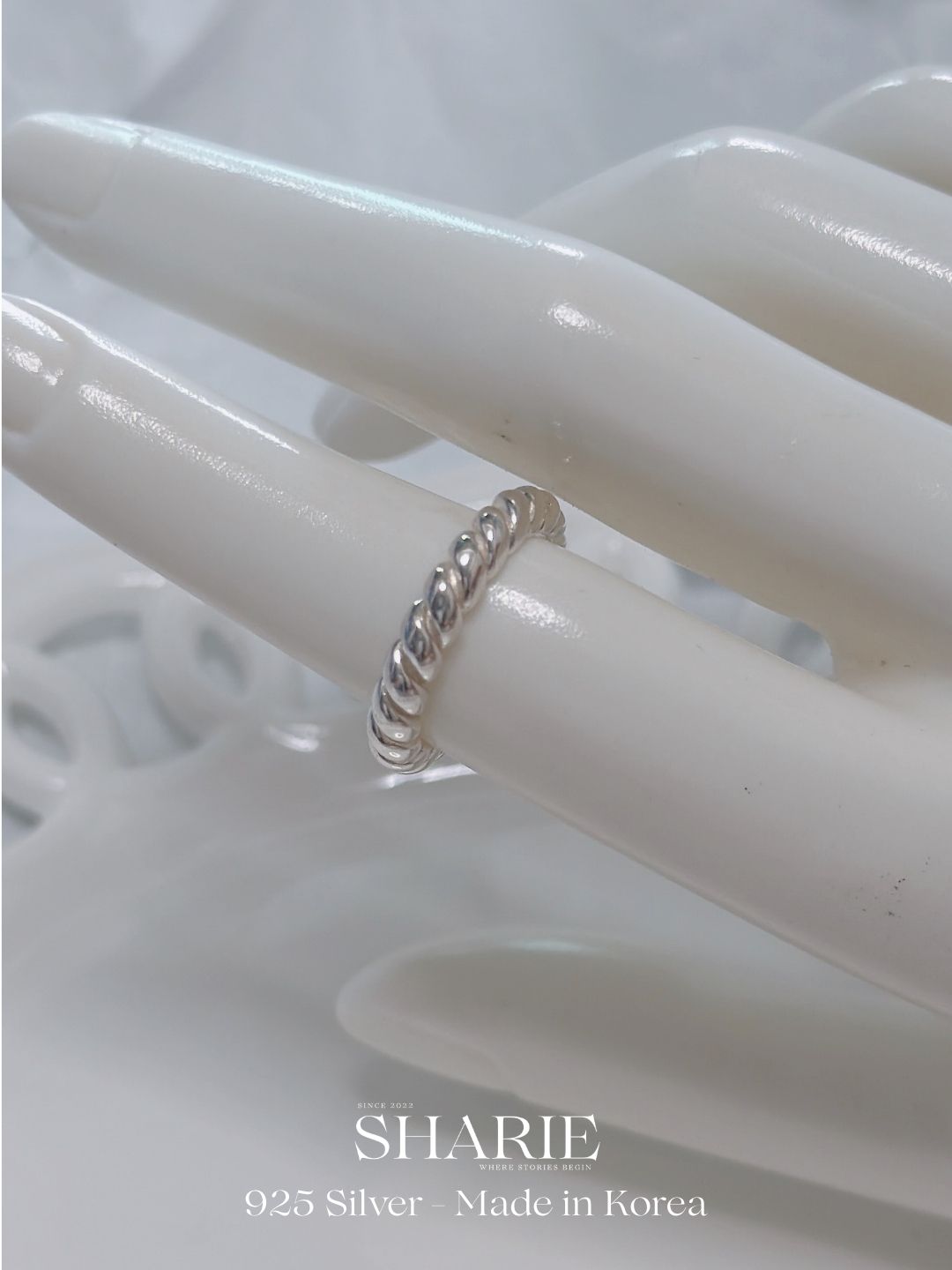 #550 | Classic and Solid Rope Ring | 925 Silver