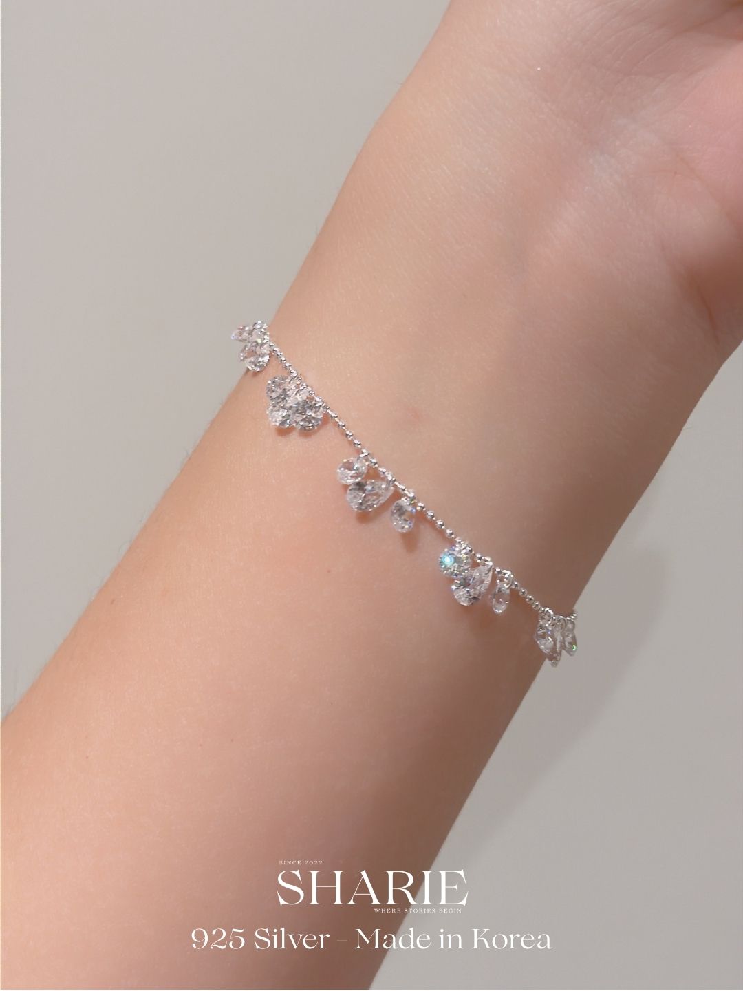 #689 | Shimmering Cascade Bracelet | 925 Silver