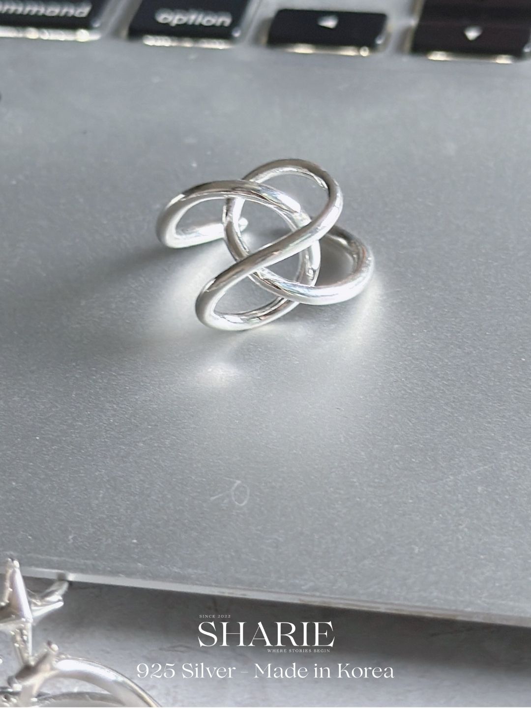 #624 | Sculptural Interlace Statement Ring | 925 Silver