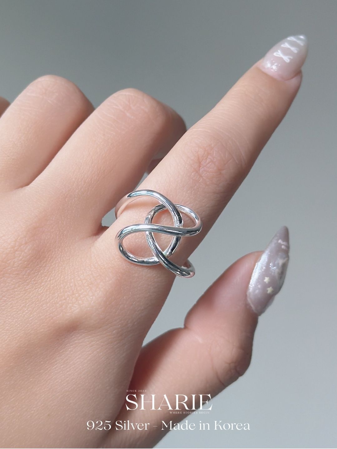 #624 | Sculptural Interlace Statement Ring | 925 Silver