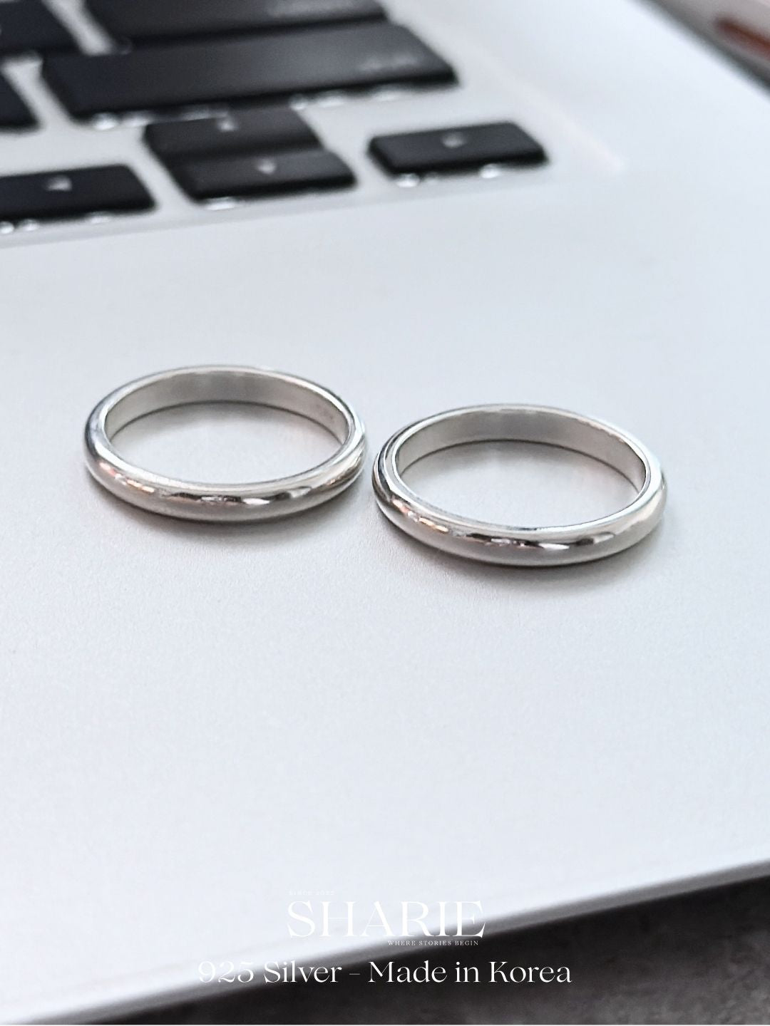 #686 | 3mm Classic Round Ring | Couple Ring with Engraving | 925 Silver
