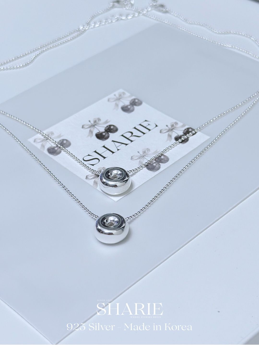 #613 | Solid Donut Necklace丨925 Silver