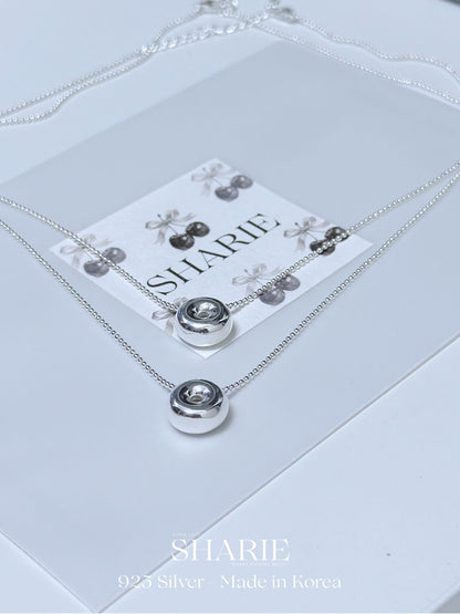 #613 | Solid Donut Necklace丨925 Silver