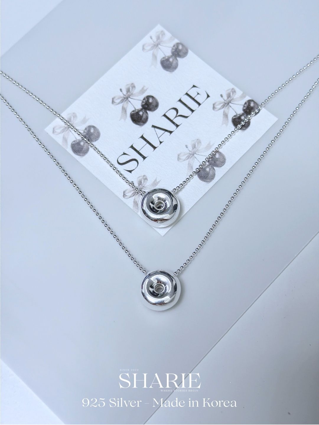 #613 | Solid Donut Necklace丨925 Silver