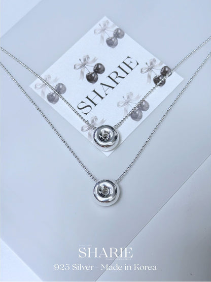 #613 | Solid Donut Necklace丨925 Silver