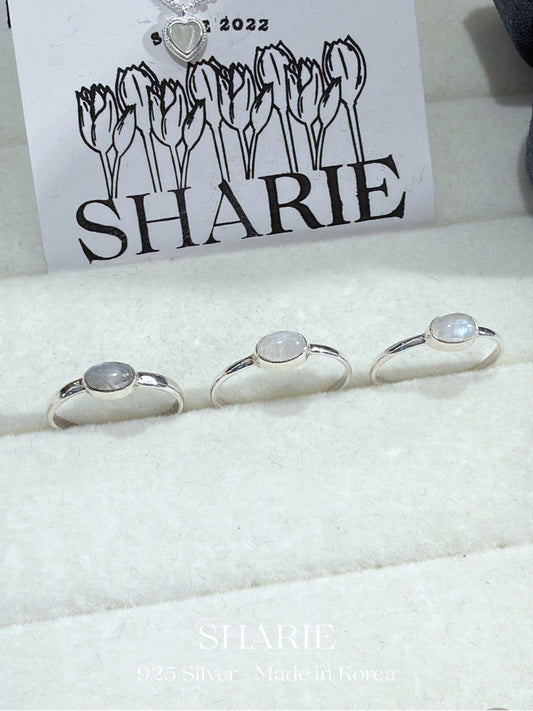 #399 | Natural Stone Moonstone Ring | 925 Silver