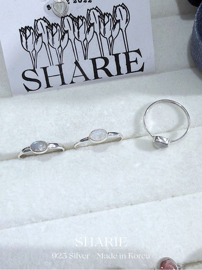 #399 | Natural Stone Moonstone Ring | 925 Silver