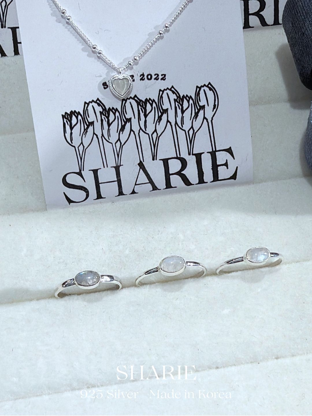 #399 | Natural Stone Moonstone Ring | 925 Silver