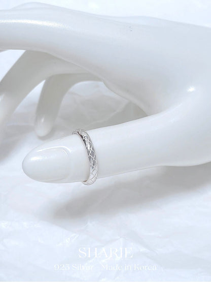 #574 | The Lattice 3mm Band Ring | 925 Silver