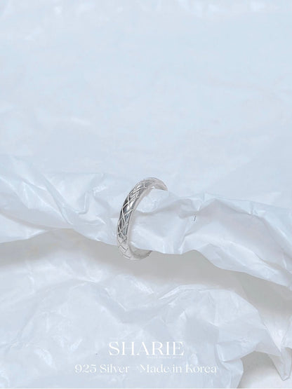 #574 | The Lattice 3mm Band Ring | 925 Silver