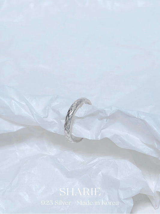 #574 | The Lattice 3mm Band Ring | 925 Silver