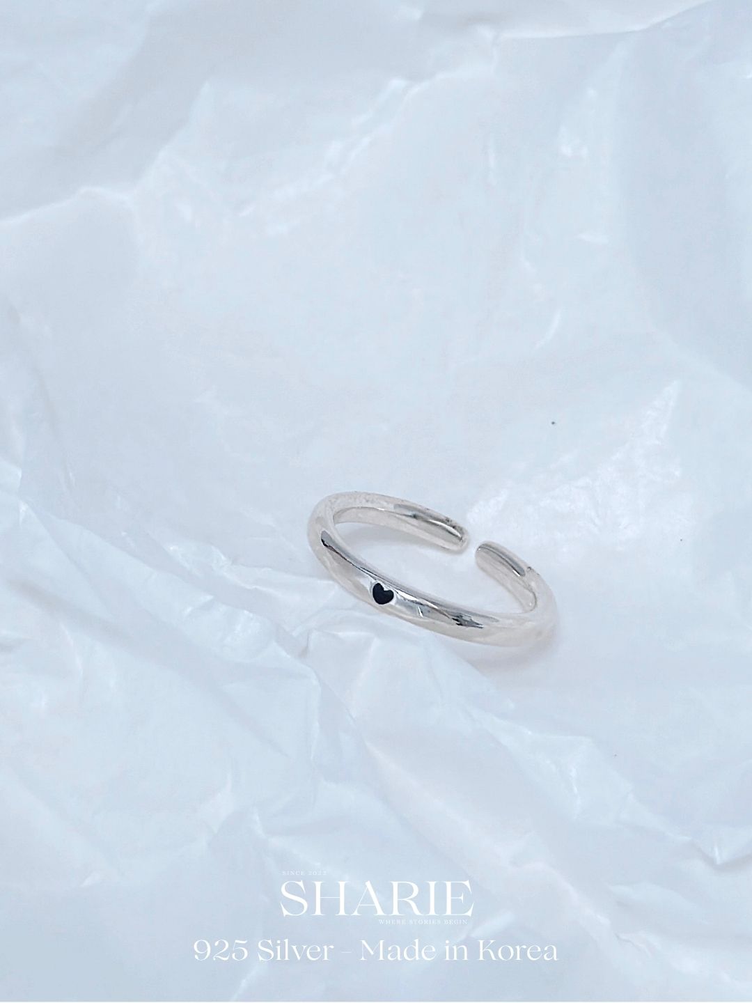 #570 | Little Heart Band Ring | 925 Silver