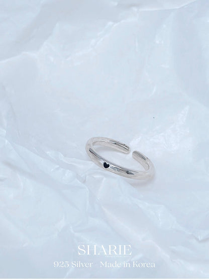 #570 | Little Heart Band Ring | 925 Silver