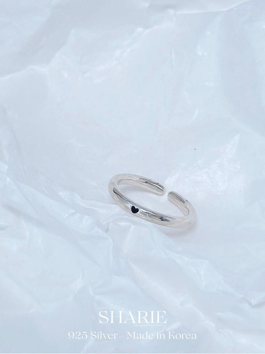 #570 | Little Heart Band Ring | 925 Silver