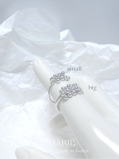 #558 | Silver Bubbles Ring 1mm/2mm | 925 Silver