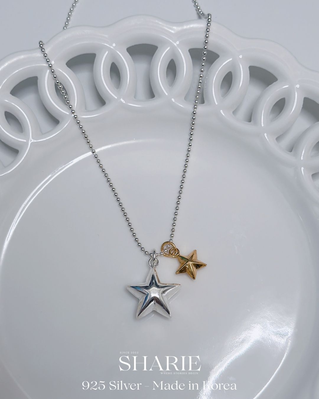 #751 #752 | Solid Stars Necklace | 925 Silver