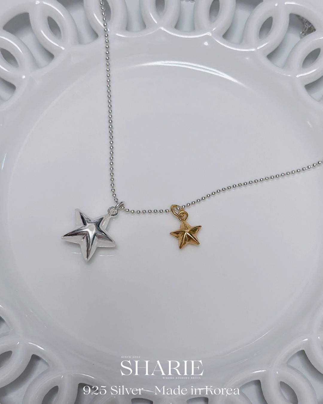 #751 #752 | Solid Stars Necklace | 925 Silver