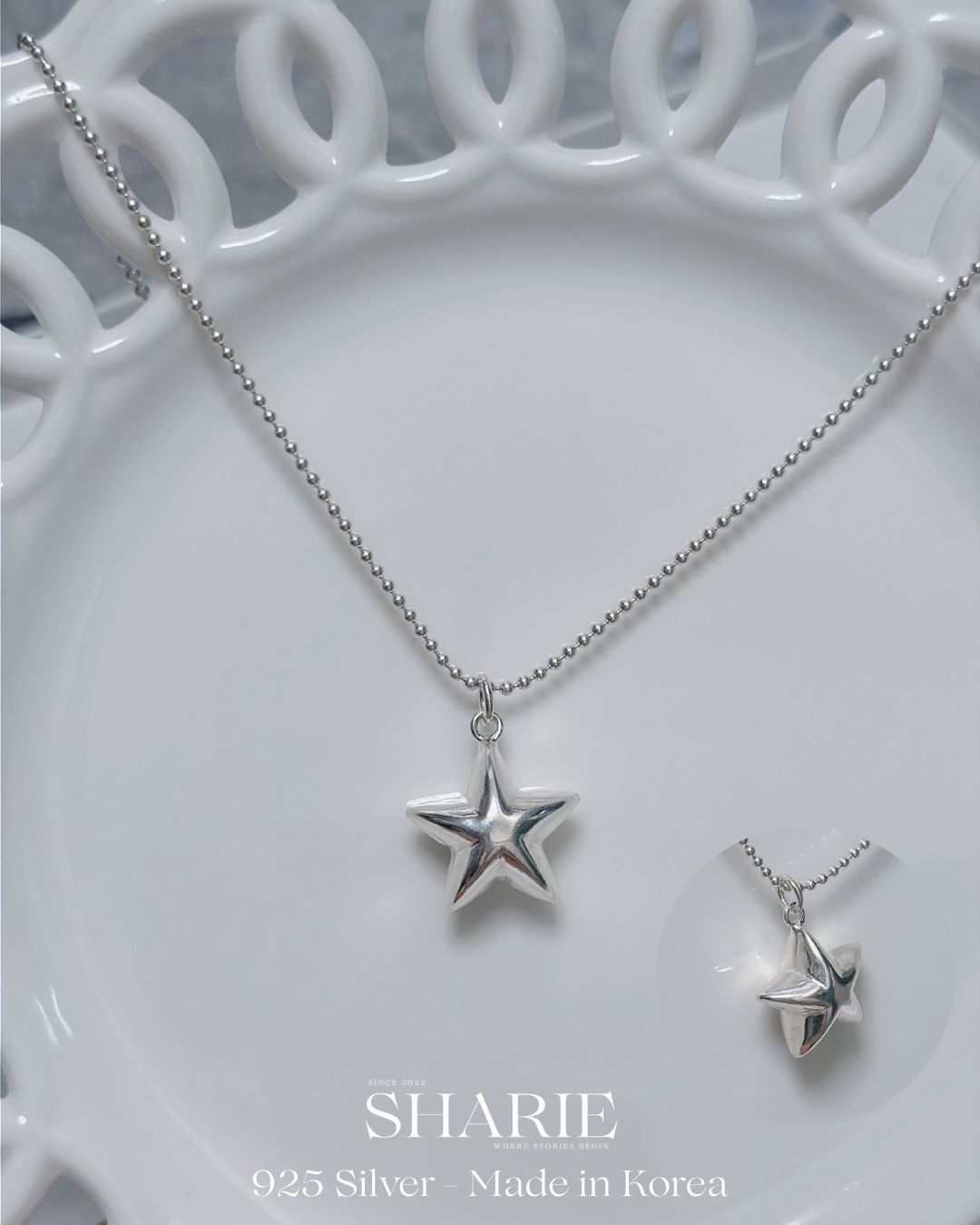 #751 #752 | Solid Stars Necklace | 925 Silver